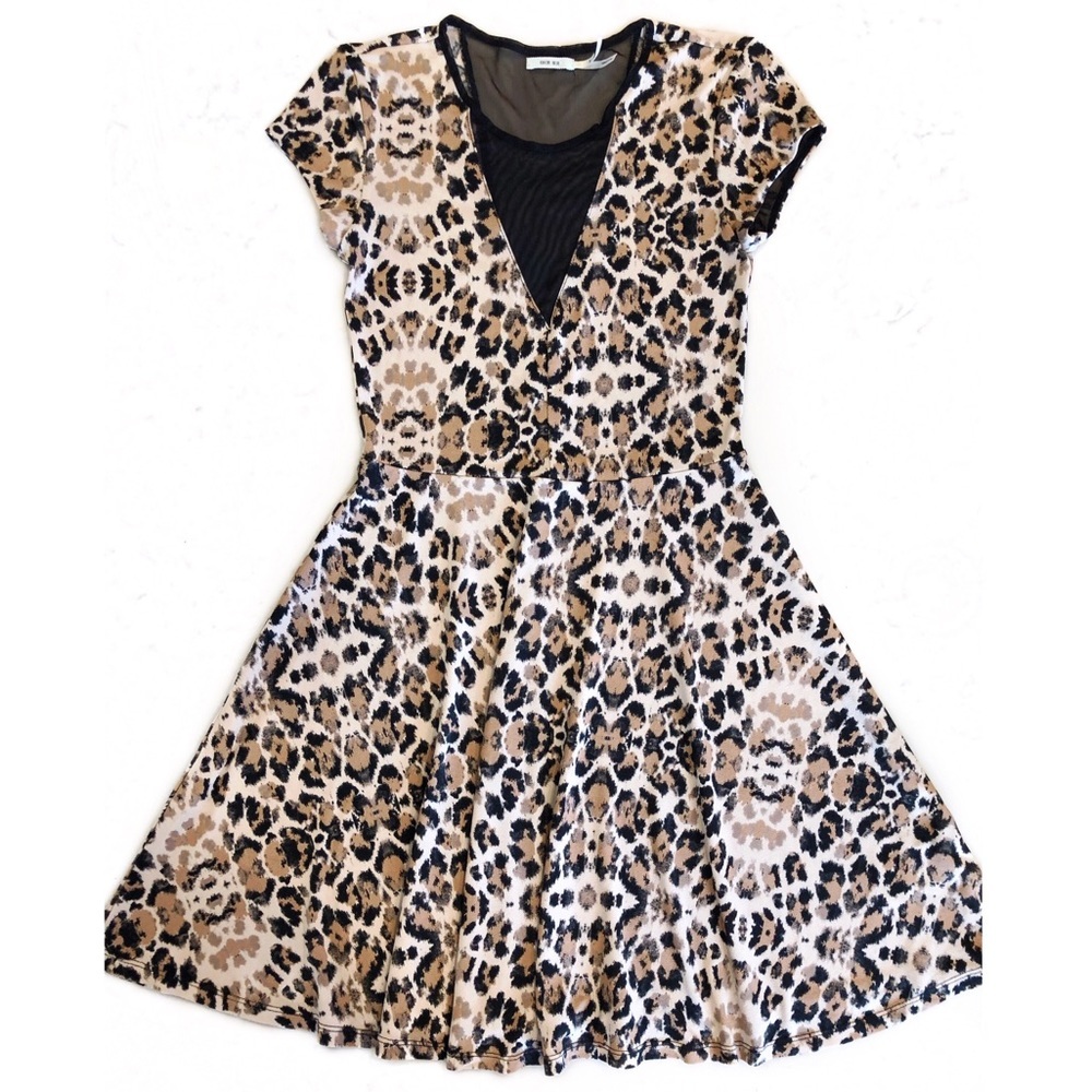 Urban Outfitters Kimchi Blue Cheetah Mesh Dress Size Small - Picture 8 of 8